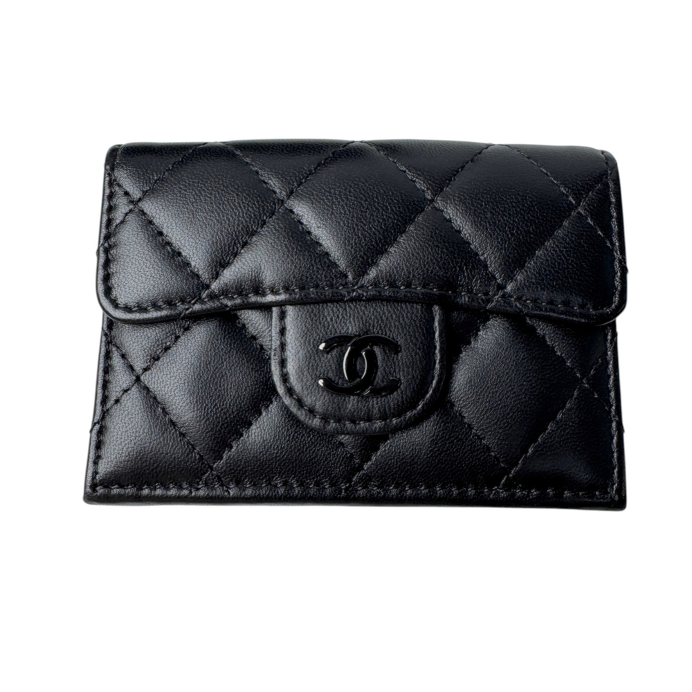 CHANEL Black Logo Wallet